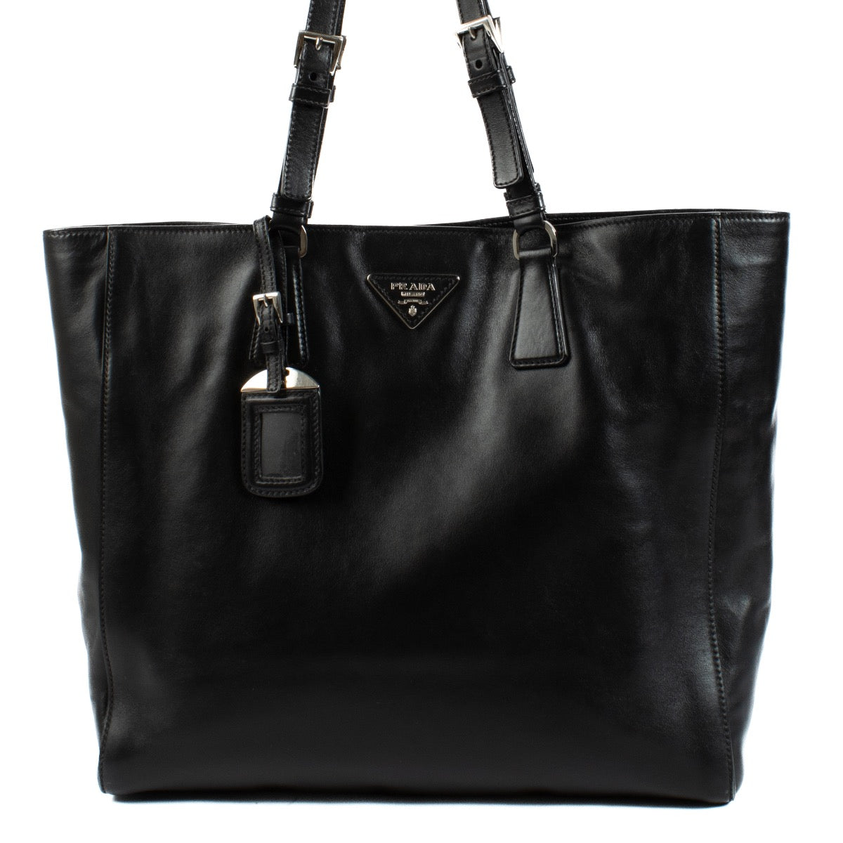 shop 100% authentic second hand Prada Black City Calf Shopper on Labellov.com