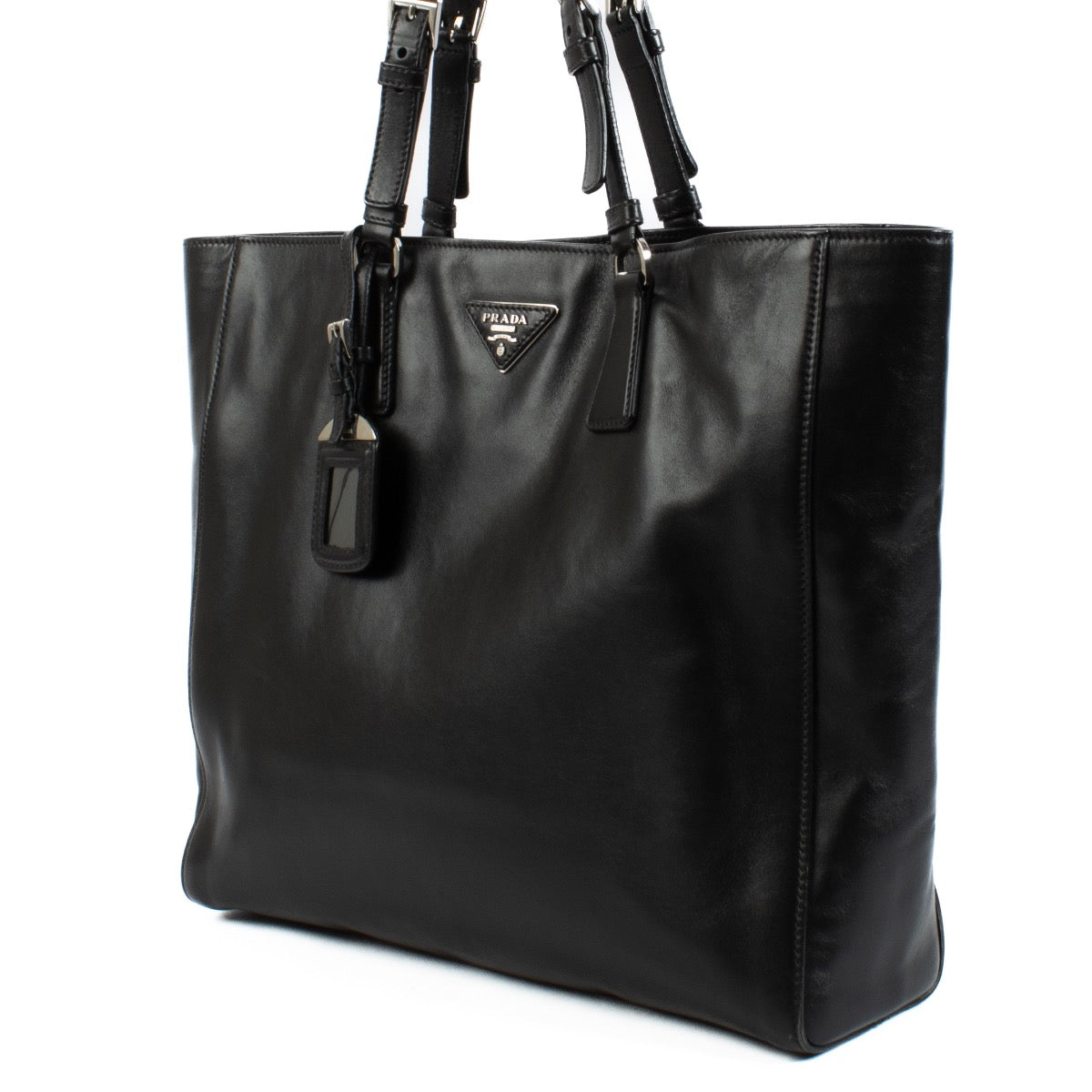 shop 100% authentic second hand Prada Black City Calf Shopper on Labellov.com