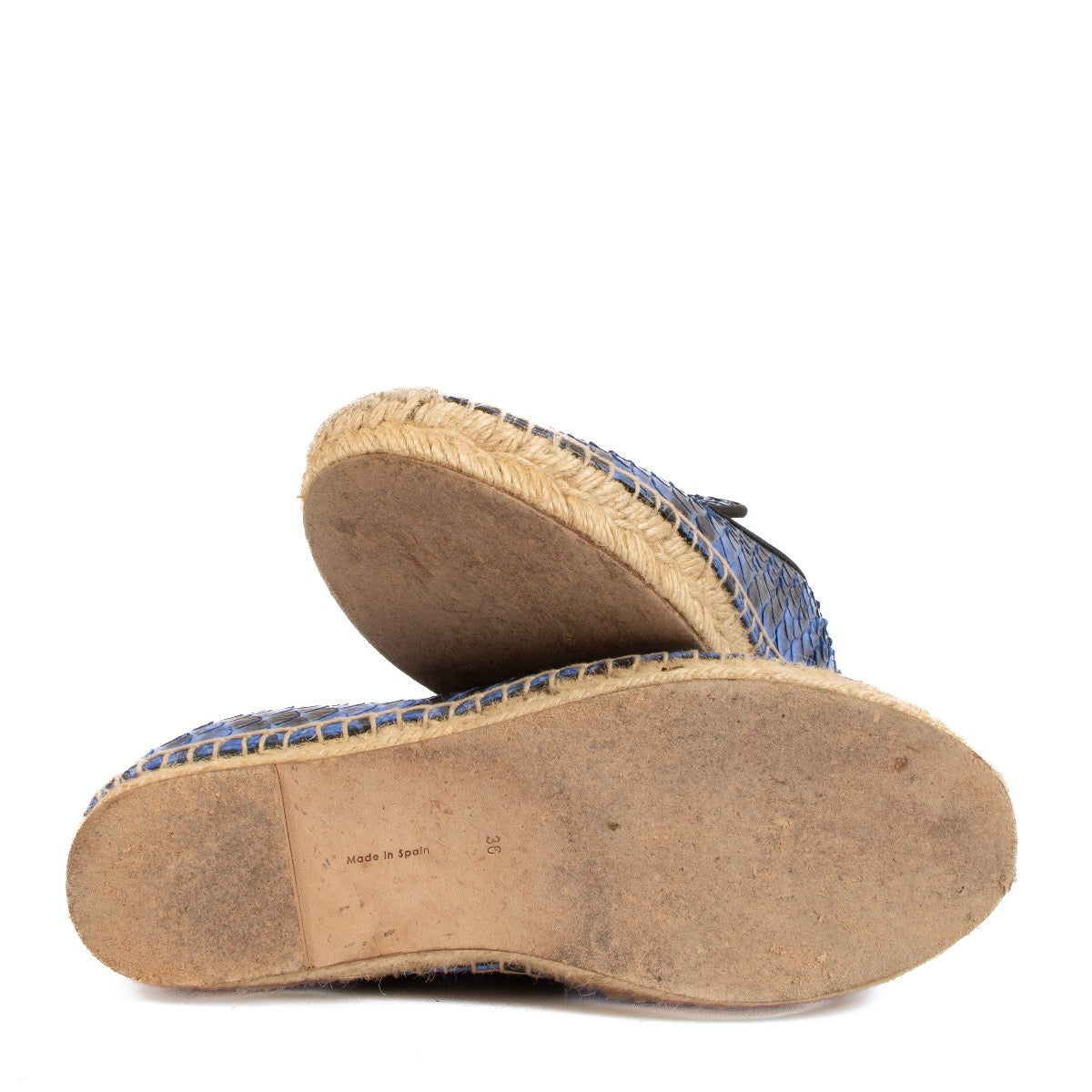 Shop safe online at Labellov in Antwerp, Brussels and Knokke these 100% authentic second hand Celine Blue Python Espadrilles - size 36