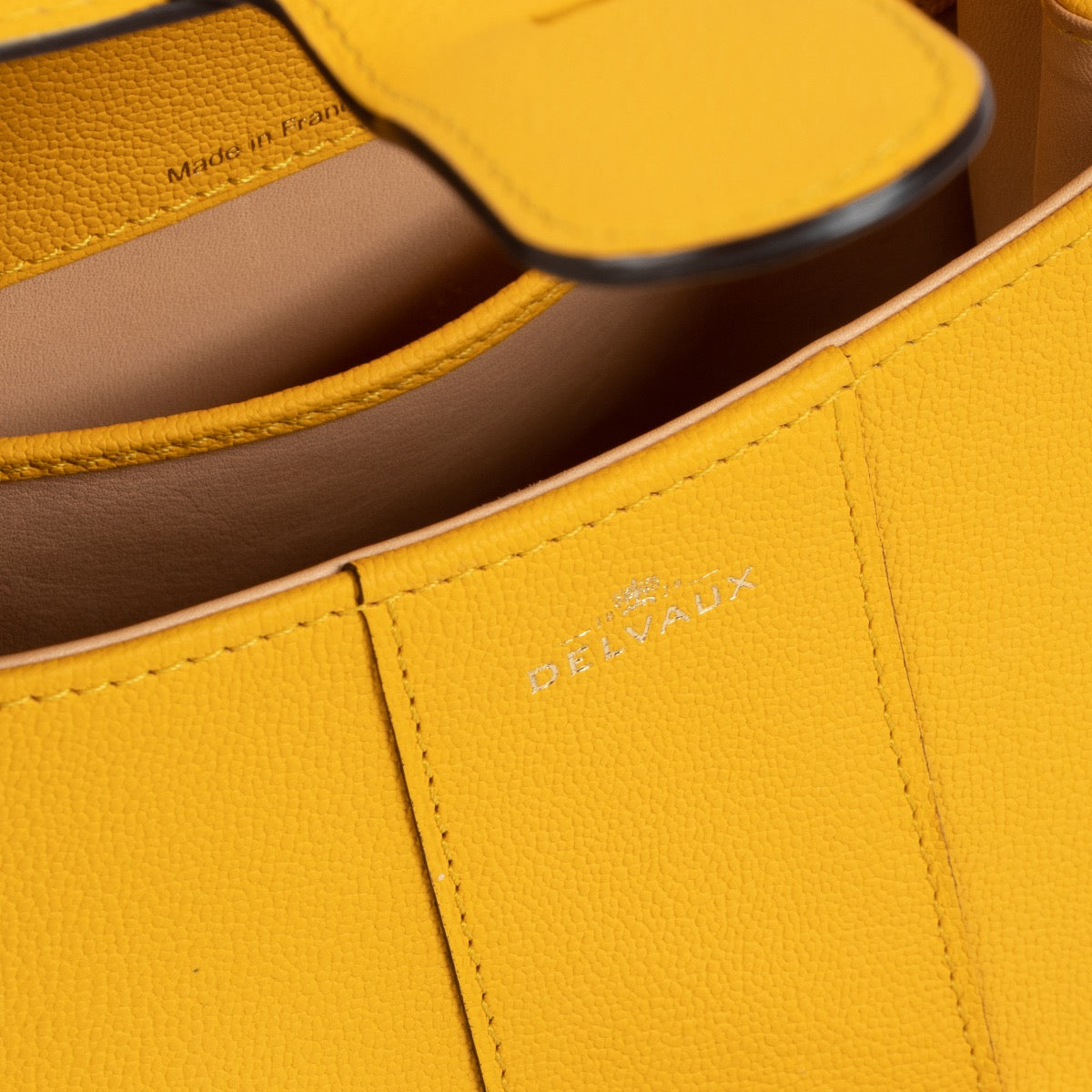 Shop safe online at Labellov this 100% authentic second hand Delvaux Brillant Mini Safran Rodeo Calf