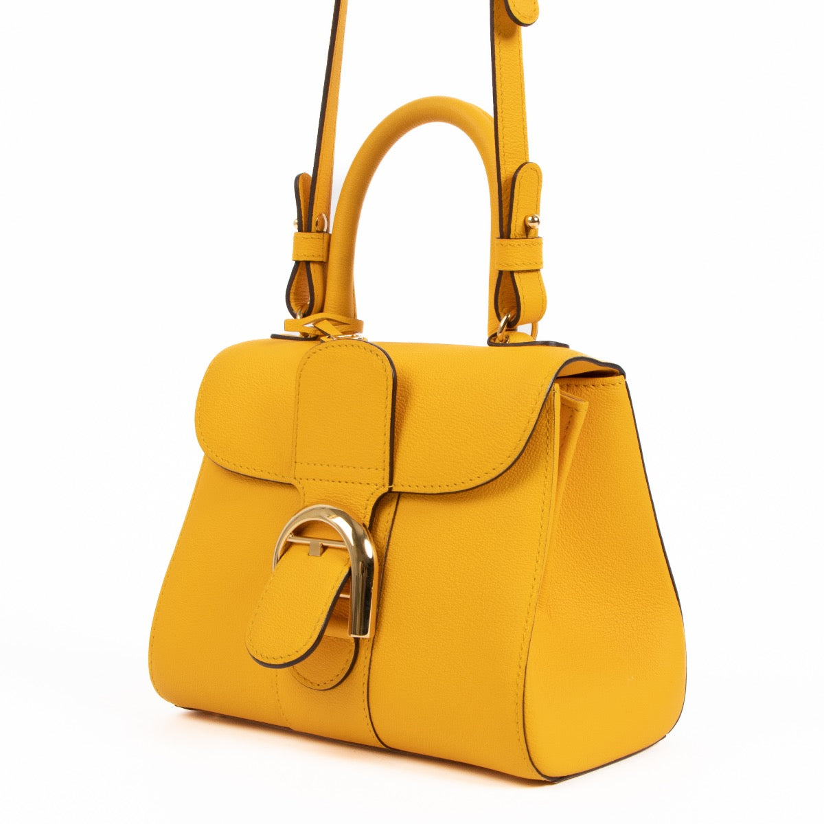 Shop safe online at Labellov this 100% authentic second hand Delvaux Brillant Mini Safran Rodeo Calf