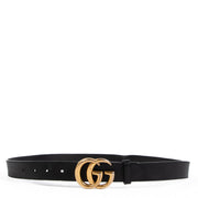 Shop safe online at Labellov in Antwerp, Knokke or Brussels this 100% authentic second hand Gucci Slim Black Leather Double G Belt
