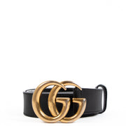 Shop safe online at Labellov in Antwerp, Knokke or Brussels this 100% authentic second hand Gucci Slim Black Leather Double G Belt