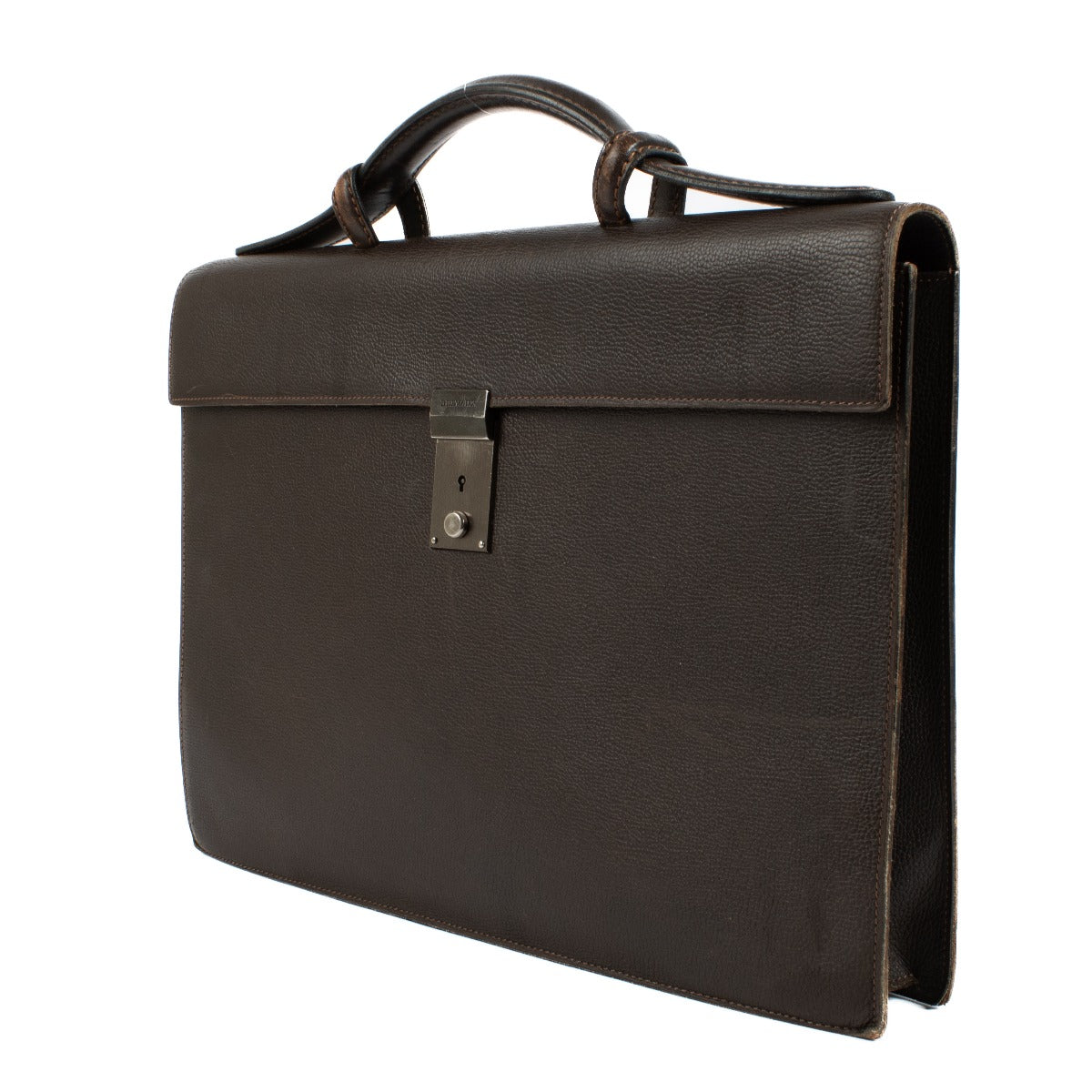 shop 100% authentic second hand Delvaux Brown Leather Briefcase on Labellov.com