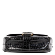 Delvaux Black Cavaliere Croco Shoulder Bag for the best price online at Labellov