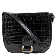Delvaux Black Cavaliere Croco Shoulder Bag aan de beste prijs bij Labellov tweedehands luxe in Antwerpen