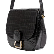 Delvaux Black Cavaliere Croco Shoulder Bag aan de beste prijs online bij Labellov tweedehands designer handtassen