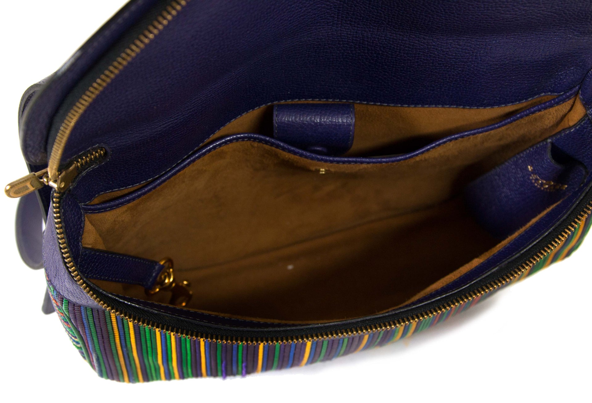 koop Delvaux Multicolor Toile De Cuir Shoulder Bag bij labellov aan de beste prijs