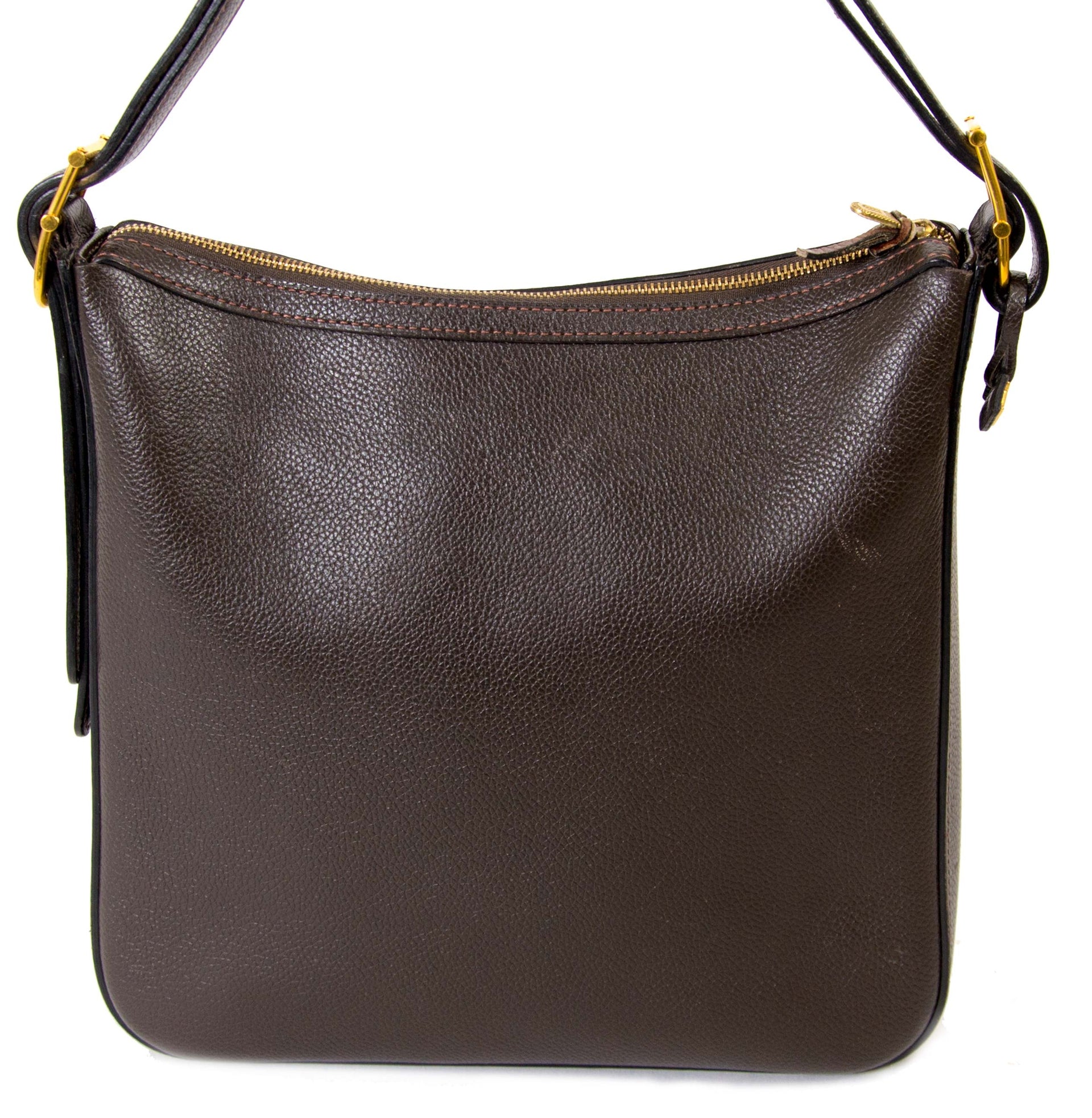 koop Delvaux Brown Leather Shoulderbag en betaal veilig online