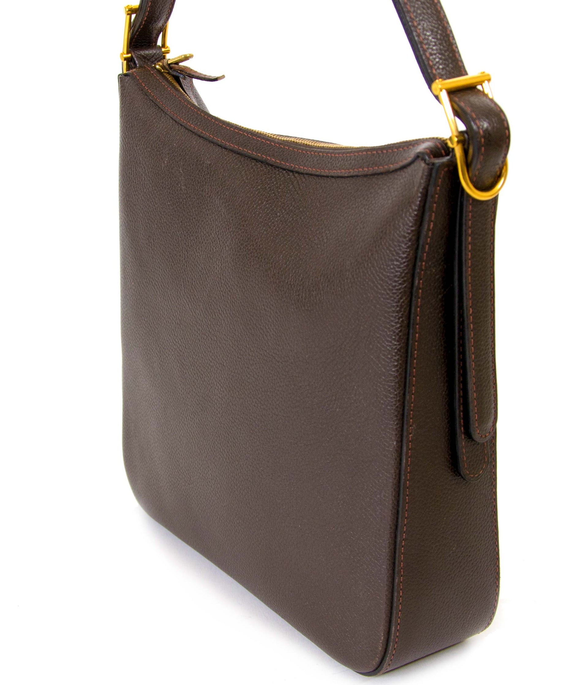 buy Delvaux Brown Leather Shoulderbag and pay save online