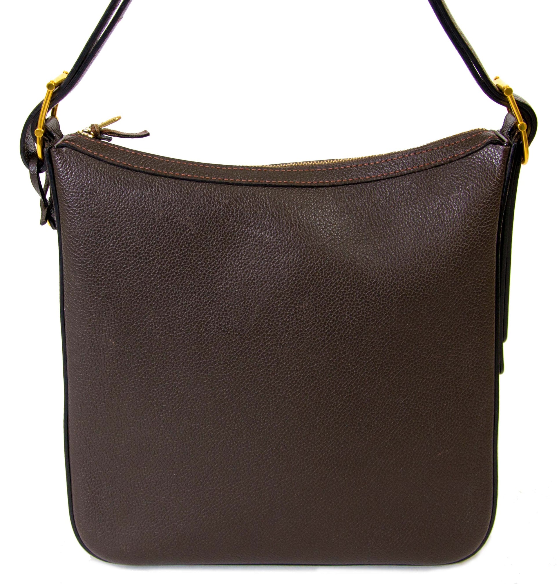 achetez Delvaux Brown Leather Shoulderbag et payez secure on ligne