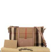 Shop safe online at Labellov in Antwerp, Brussels and Knokke this 100% authentic second hand Burberry Check Canvas Crossbody Bag