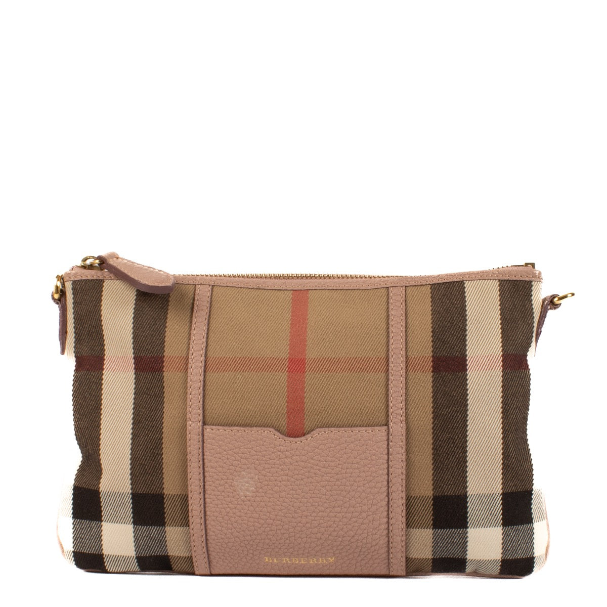 Shop safe online at Labellov in Antwerp, Brussels and Knokke this 100% authentic second hand Burberry Check Canvas Crossbody Bag
