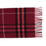 Shop authentic second hand Burberry Burgundy Check Cashmere Scarf at Labellov for the best price