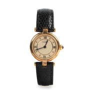 Must de Cartier Must Vendôme Vermeil Black Lizard Watch
