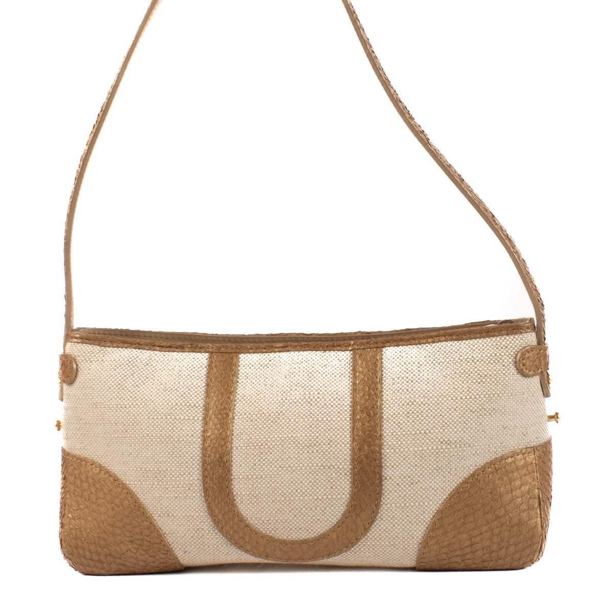 Shop safe online at Labellov in Antwerp, Brussels and Knokke this 100% authentic second hand Delvaux Champagne Poisson Tempête City PM Shoulder Bag
