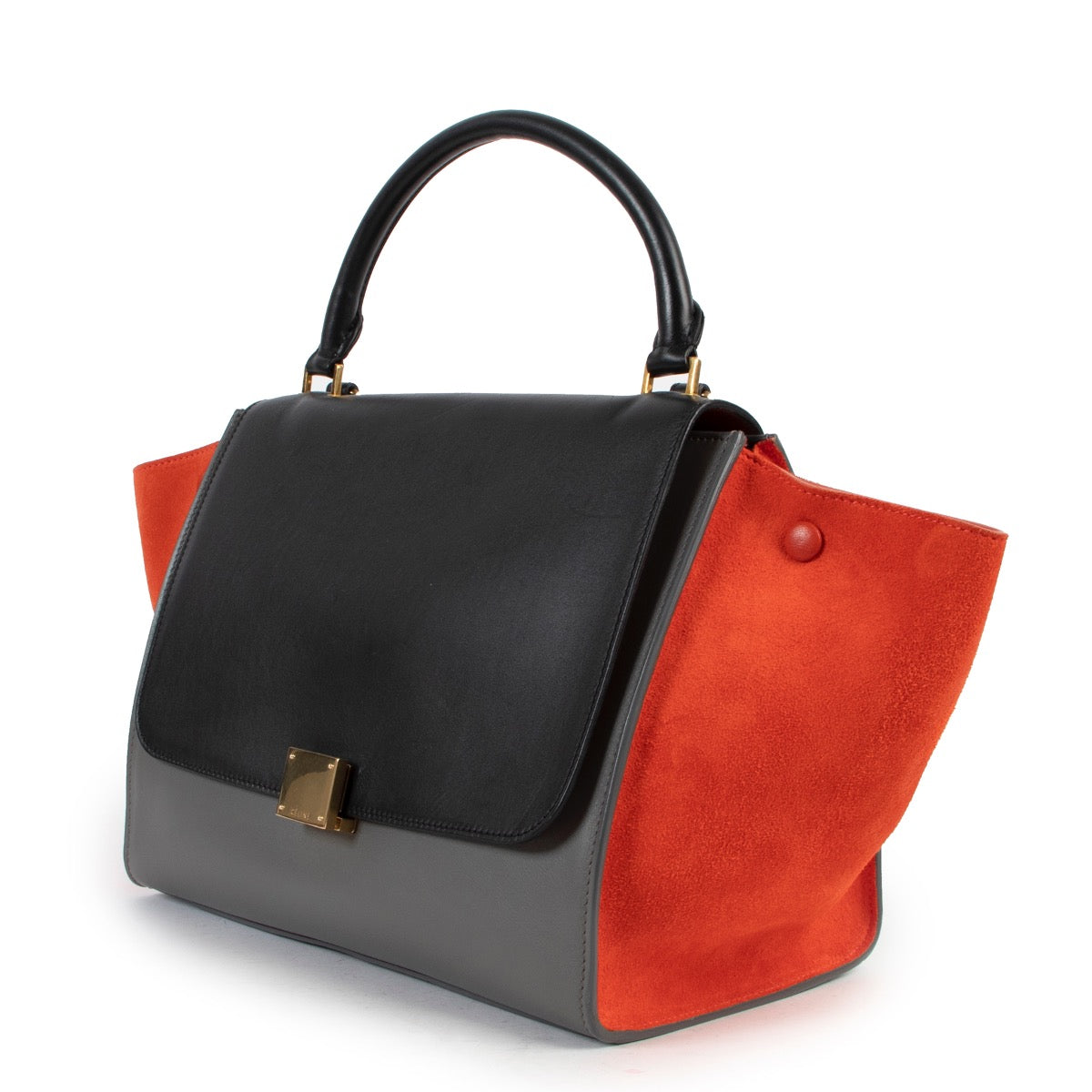 Shop safe online 100% authentic second hand Celine Multicolor Medium Trapeze Shoulder Bag in very good condition at the right price at Labellov in Antwerp.