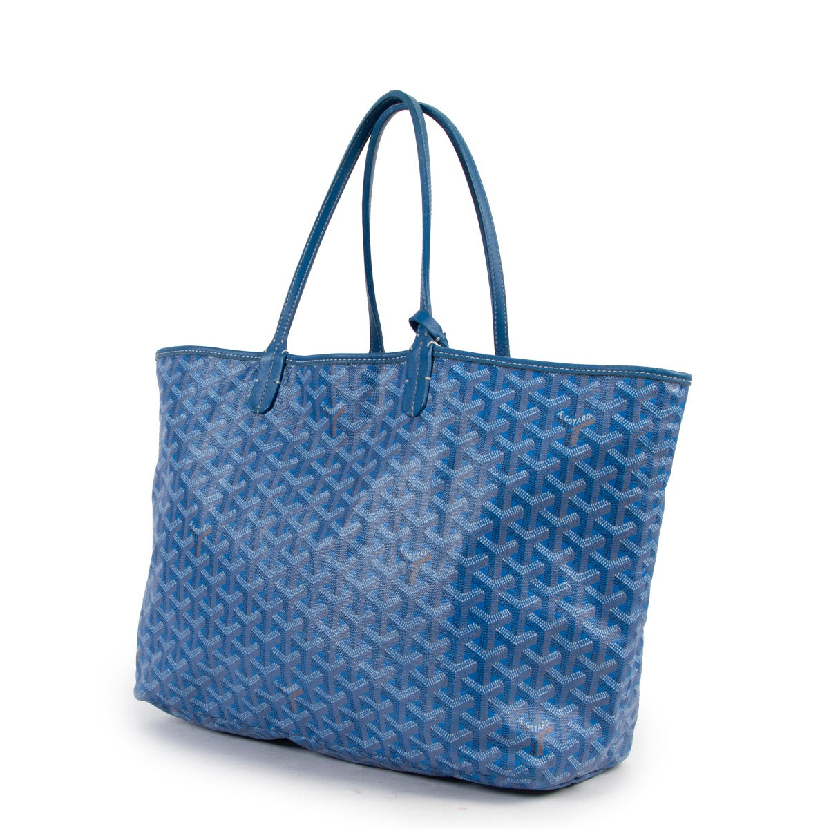Shop safe online at Labellov 100% authentic second hand Goyard Blue St. Louis PM Tote Bag in very good condition
