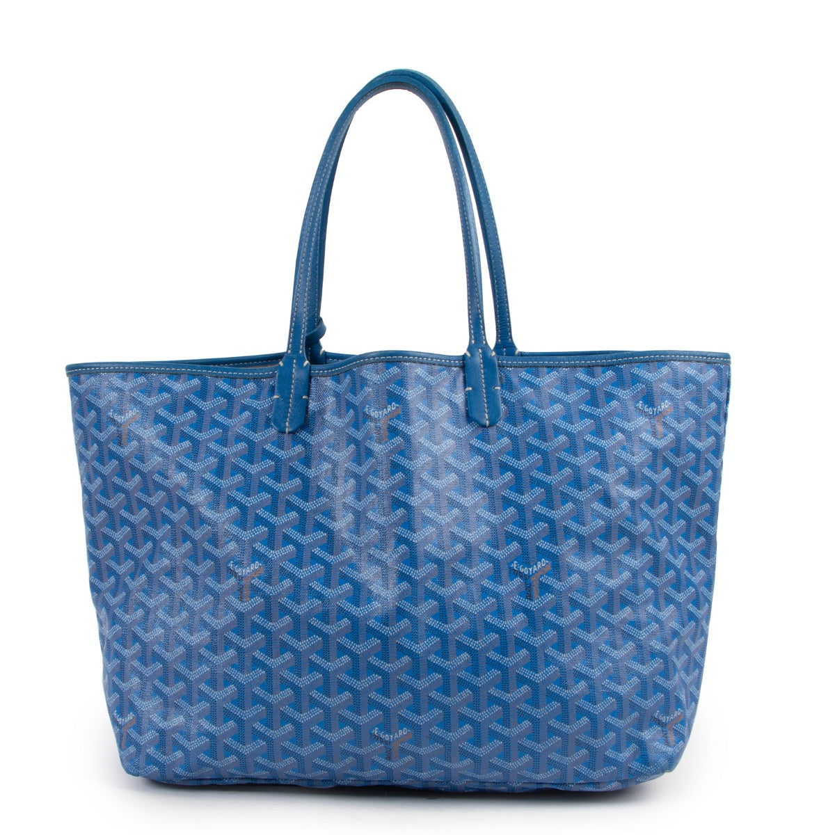 Shop safe online at Labellov 100% authentic second hand Goyard Blue St. Louis PM Tote Bag in very good condition