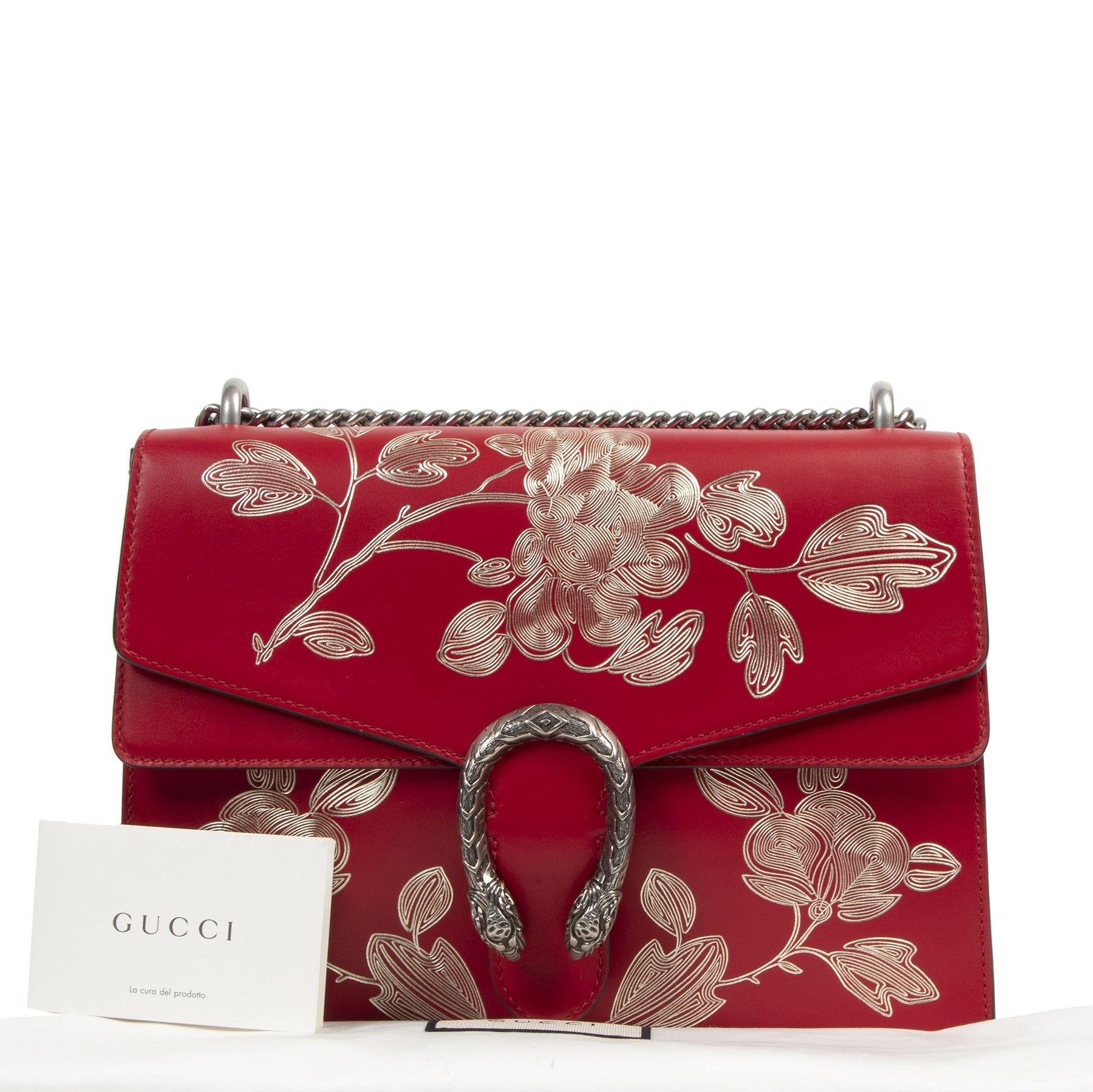 Authentic second-hand vintage Gucci Chinese New Year Hibiscus Red Dionysus Special Edition buy online webshop LabelLOV