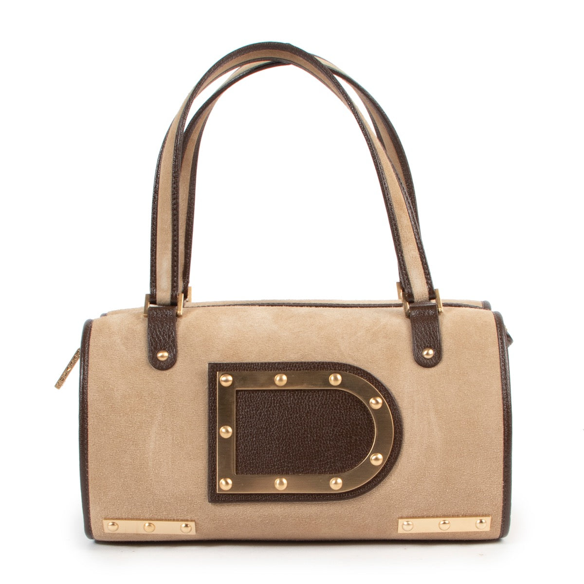 Shop safe online authentic Delvaux Beige Astrid MM Top Handle Bag at Labellov.com.