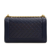 Chanel Blue New Medium Boy Bag