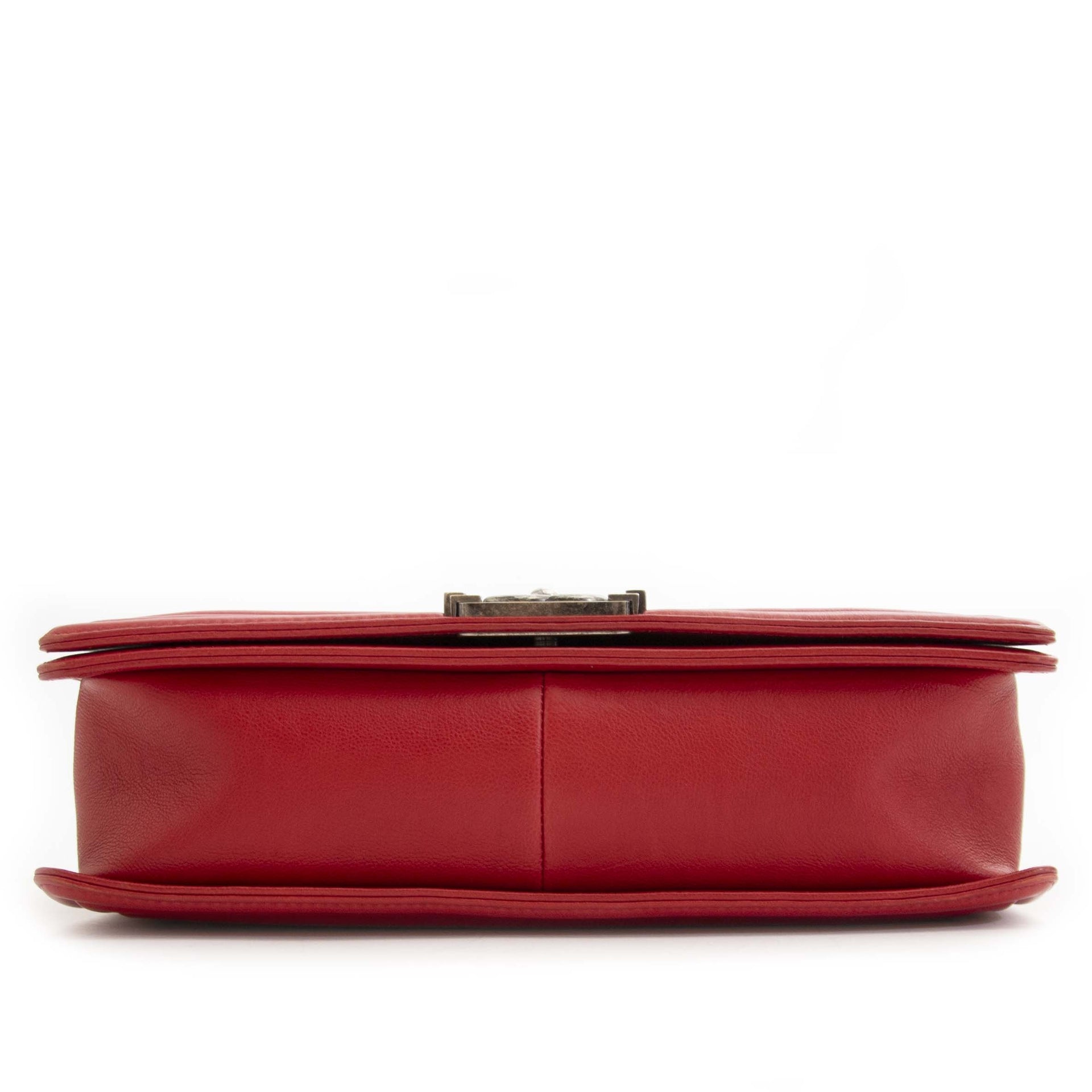Chanel New Medium Red Stitched Boy Bag