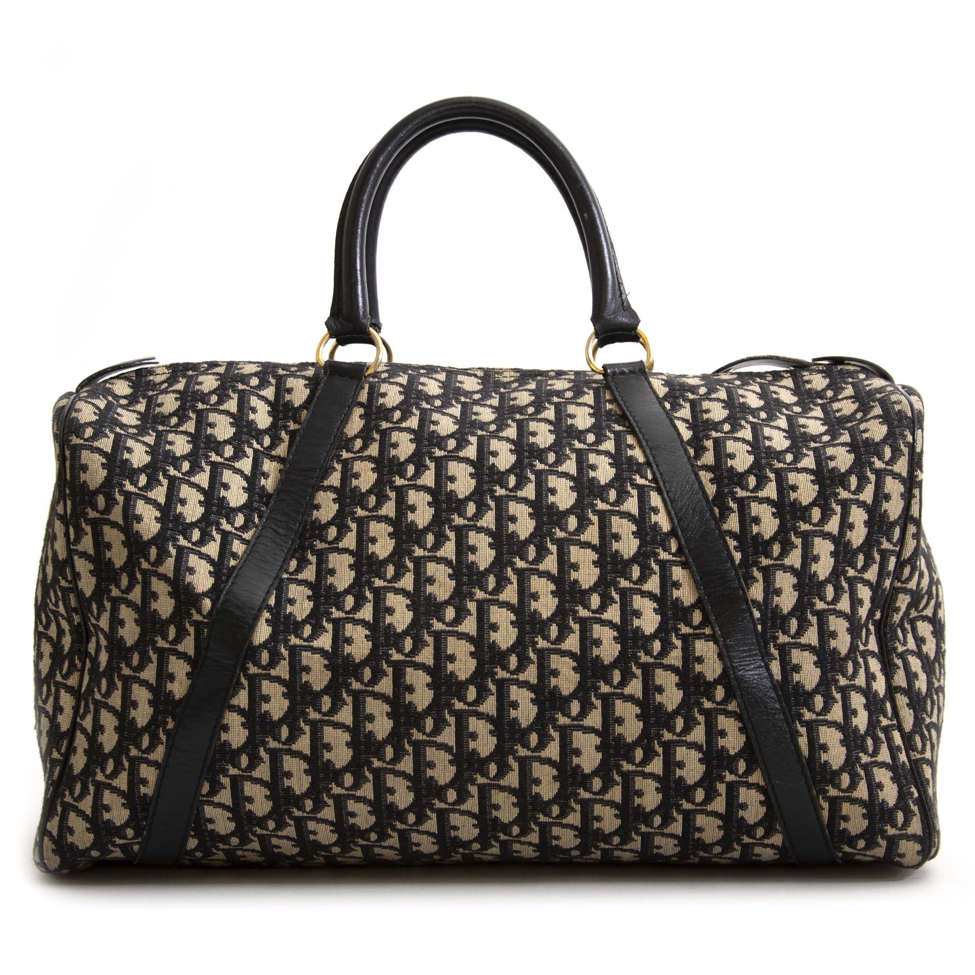 koop veilig online tegen de beste prijs Dior Monogram Black Boston Bag
