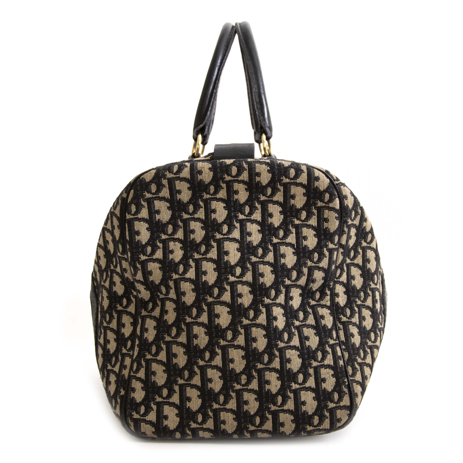 Dior Monogram Black Boston Bag shop safe online