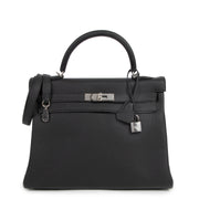Brand new Hermès Kelly 32 Black Togo PHW for the best price at Labellov secondhand luxury