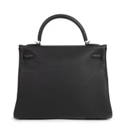Hermès Kelly 32 Black Togo PHW for sale online at Labellov