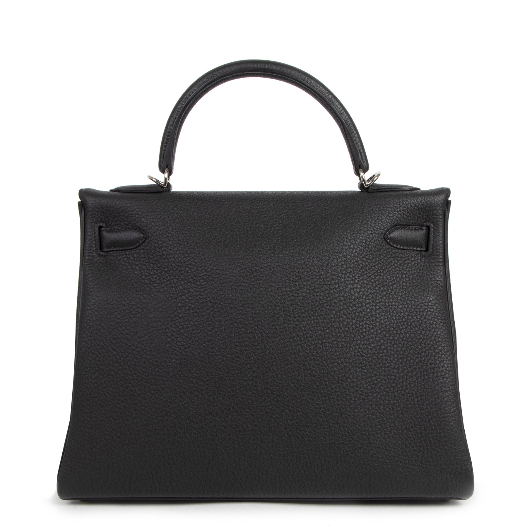 Hermès Kelly 32 Black Togo PHW for sale online at Labellov