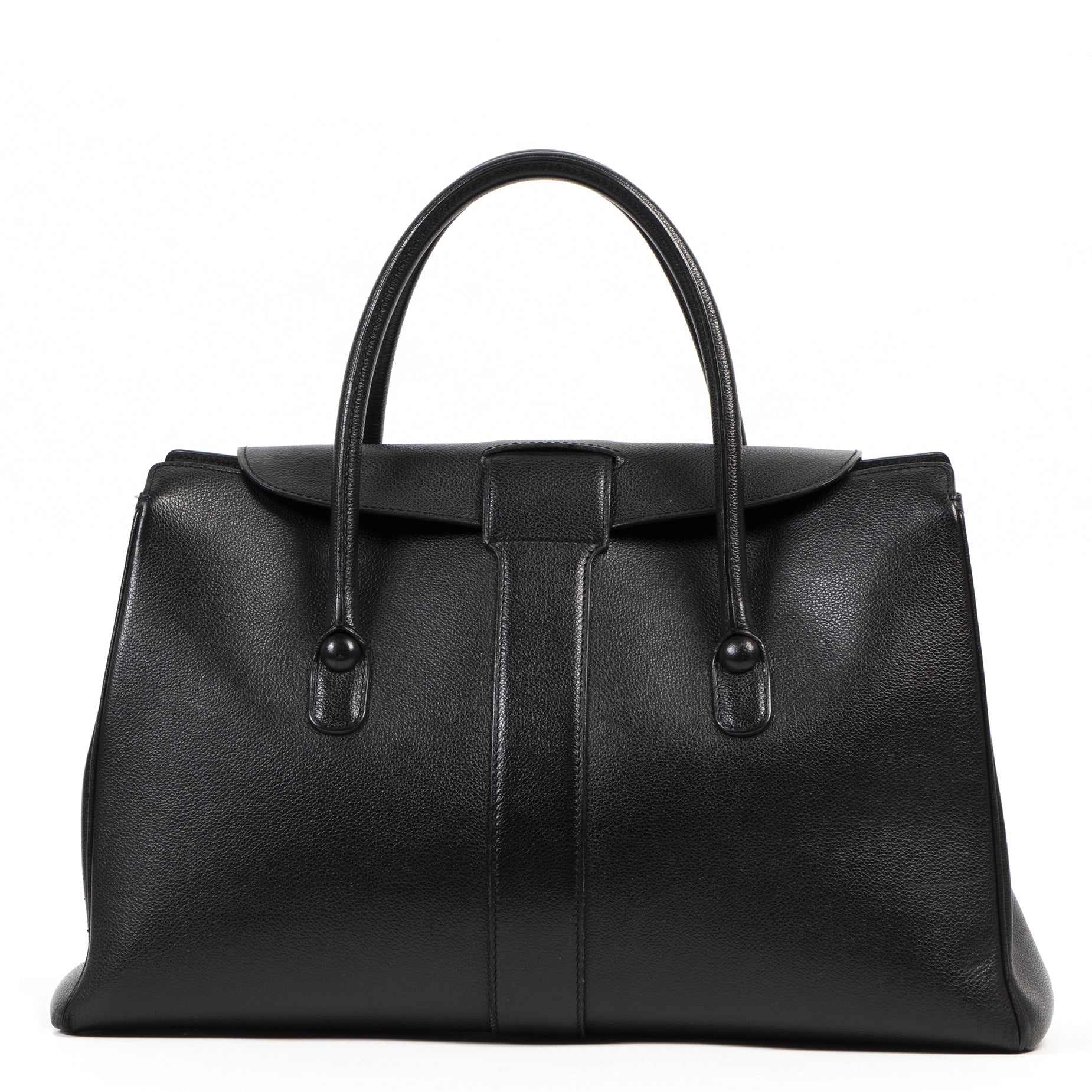 Delvaux Zwarte "Cabriolet" Schoudertas