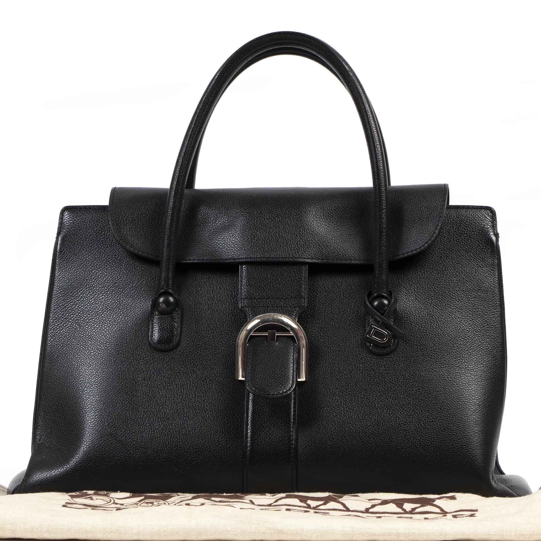 Delvaux Zwarte "Cabriolet" Schoudertas