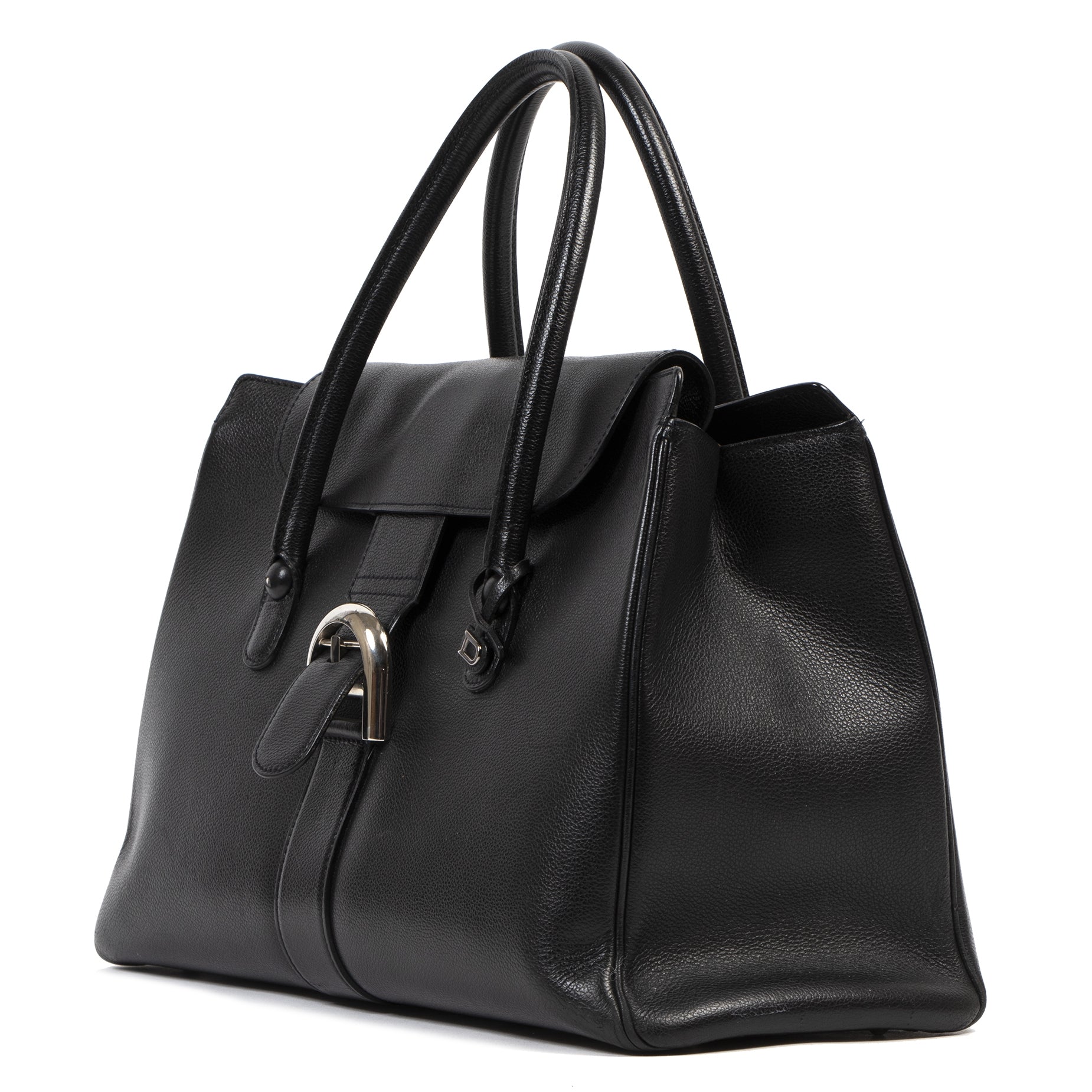 Delvaux Zwarte "Cabriolet" Schoudertas