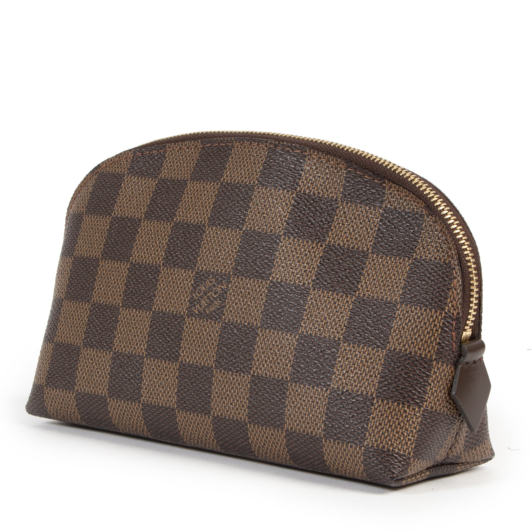 Authentieke Tweedehands Louis Vuitton Damier Ebene Cosmetic Pouch juiste prijs veilig online shoppen luxe merken webshop winkelen Antwerpen België mode fashion