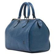 Authentic secondhand Louis Vuitton Blue Epi Speedy 25 Bag luxury vintage webshop fashion safe secure online shopping