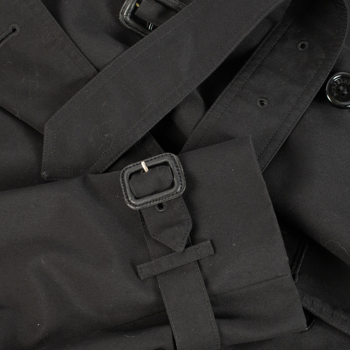 shop 100% authentic second hand Burberry Black Trench Coat - Size UK 8 on Labellov.com