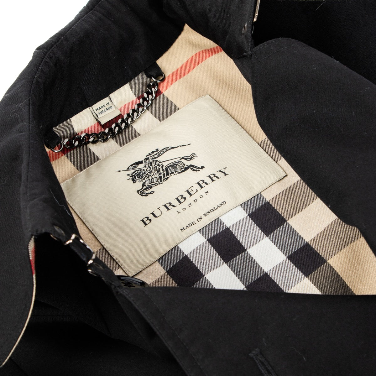 shop 100% authentic second hand Burberry Black Trench Coat - Size UK 8 on Labellov.com