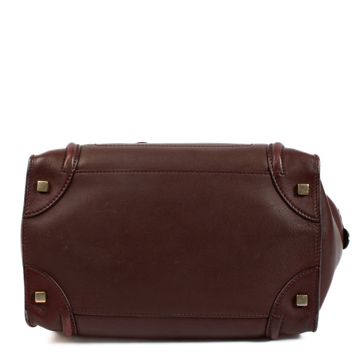 Celine Burgundy Kalfsleer Mini Luggage Tas