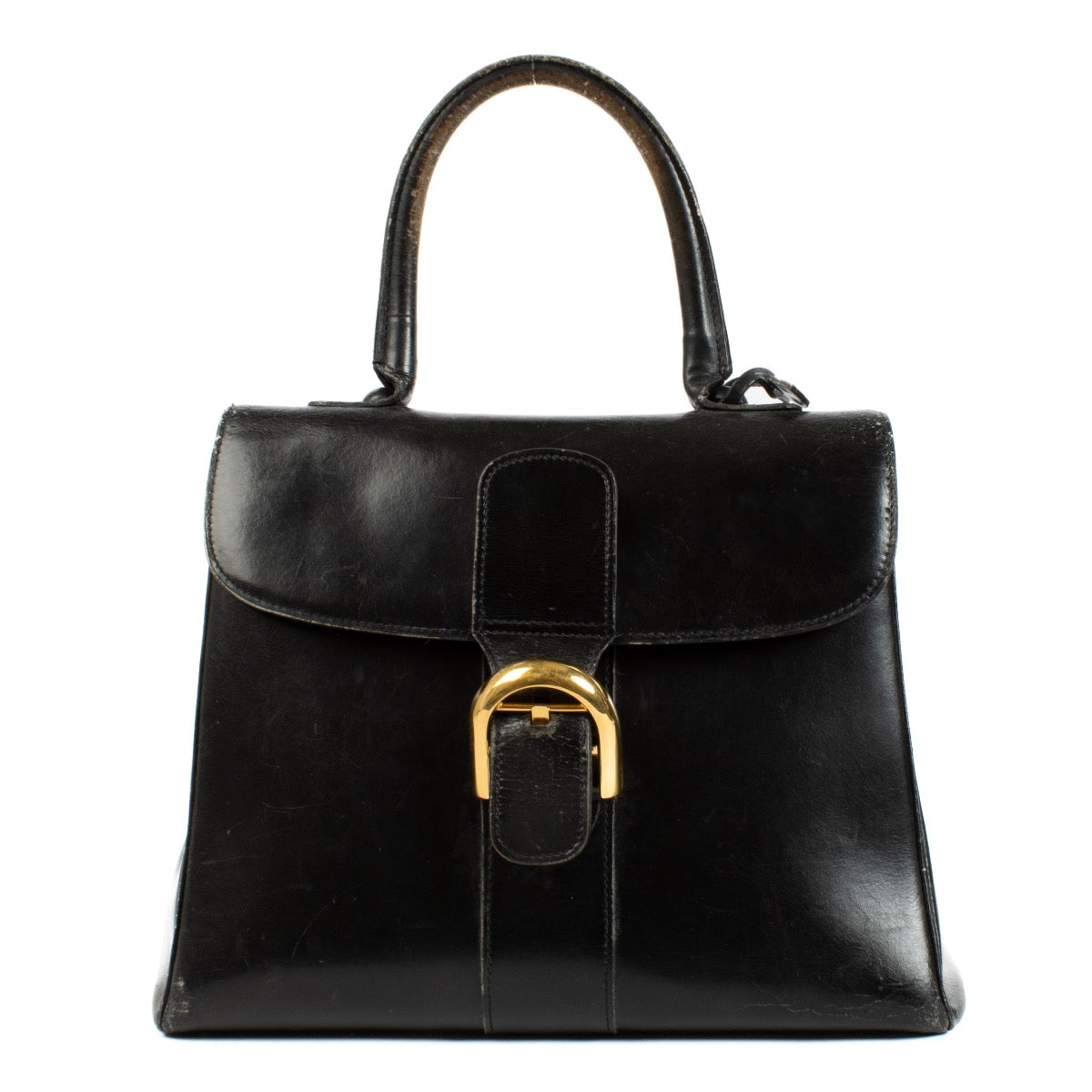 Delvaux Brillant MM Vintage en cuir box noir