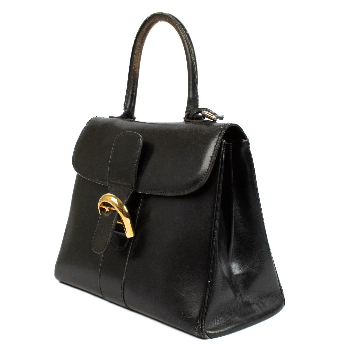 Delvaux Brillant MM Vintage en cuir box noir