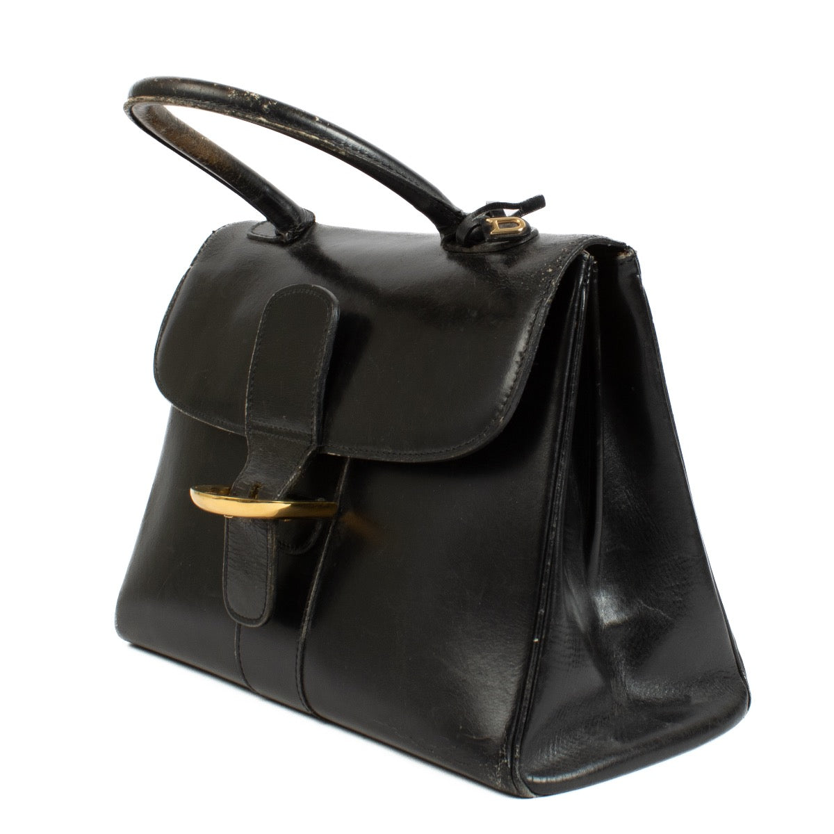 Delvaux Brillant MM Vintage en cuir box noir