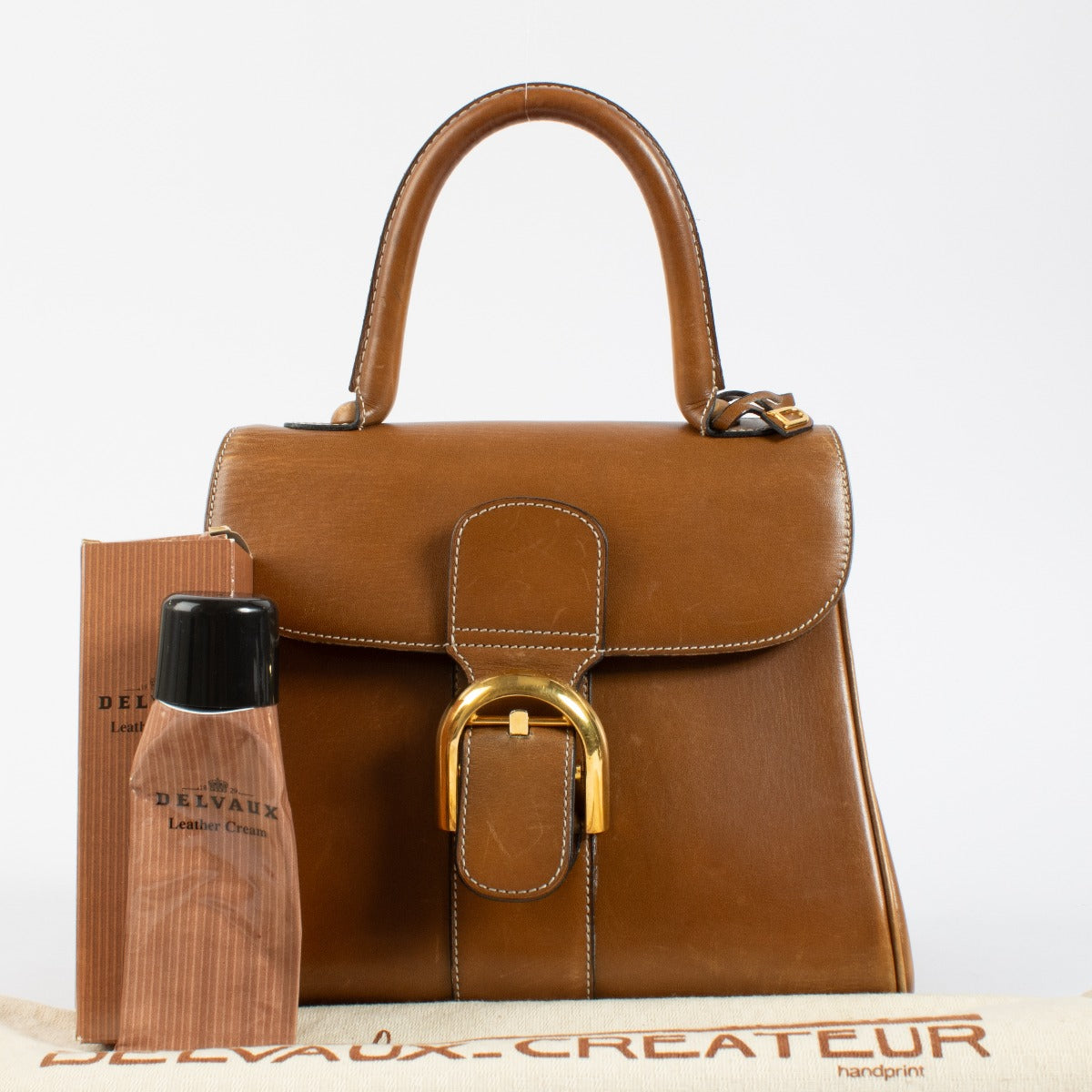 Delvaux Camel Smooth Leather Vintage Brillant PM