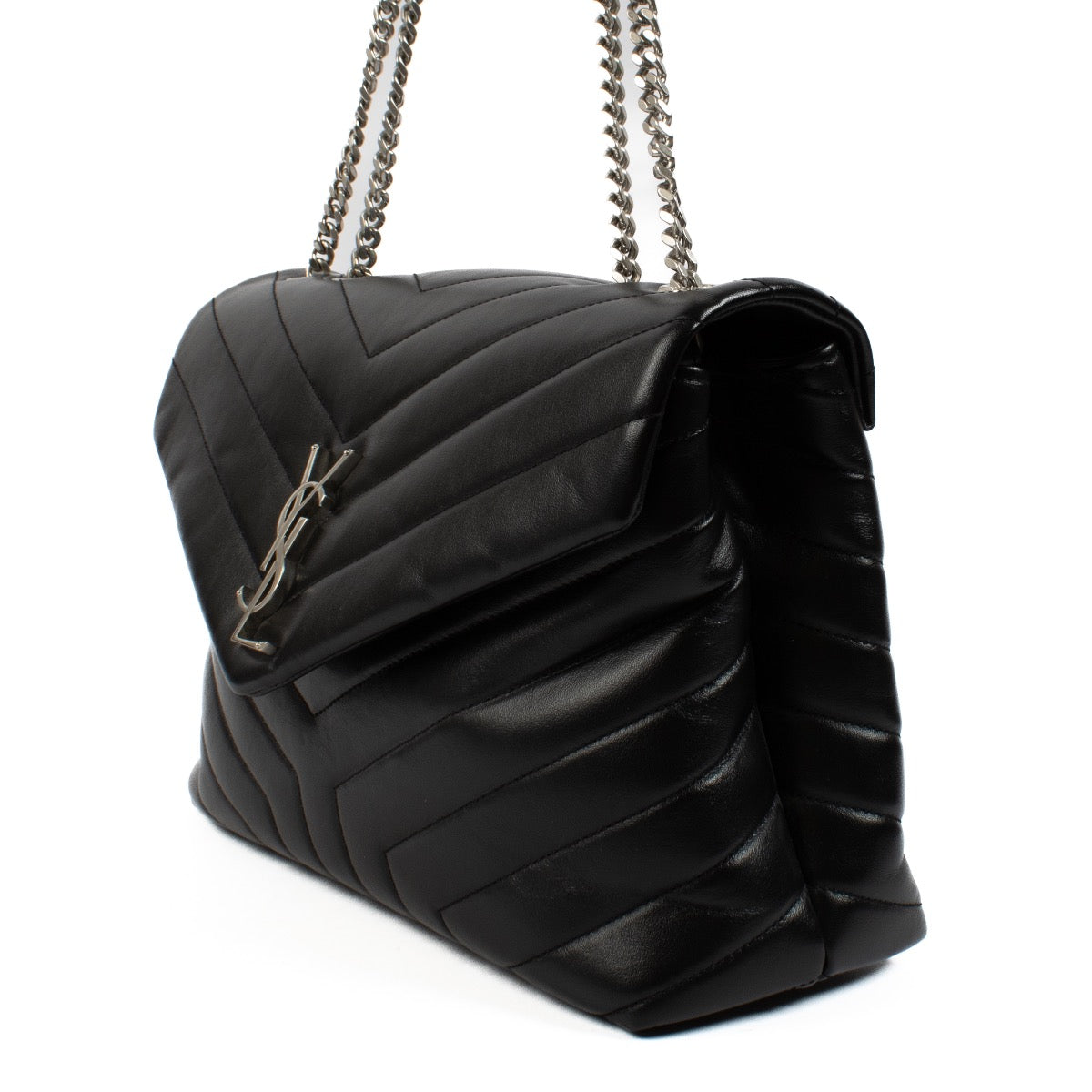 shop 100% authentic second hand Saint Laurent Black Quilted Leather Medium Loulou Bag on Labellov.com