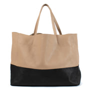 Celine Black and Nude Horizontal Bi-Cabas Bag