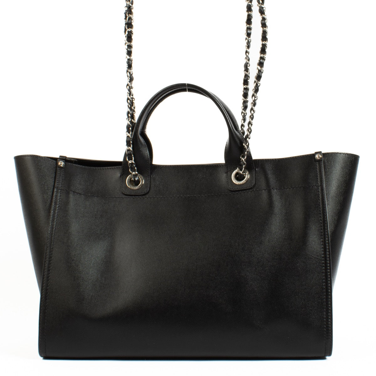 shop 100% authentic second hand Chanel Deauville Studded Logo Large Shopping Bag on Labellov.com