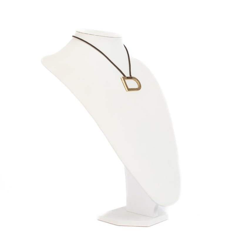 shop 100% authentic second hand Delvaux Dark Brown D Necklace on Labellov.com