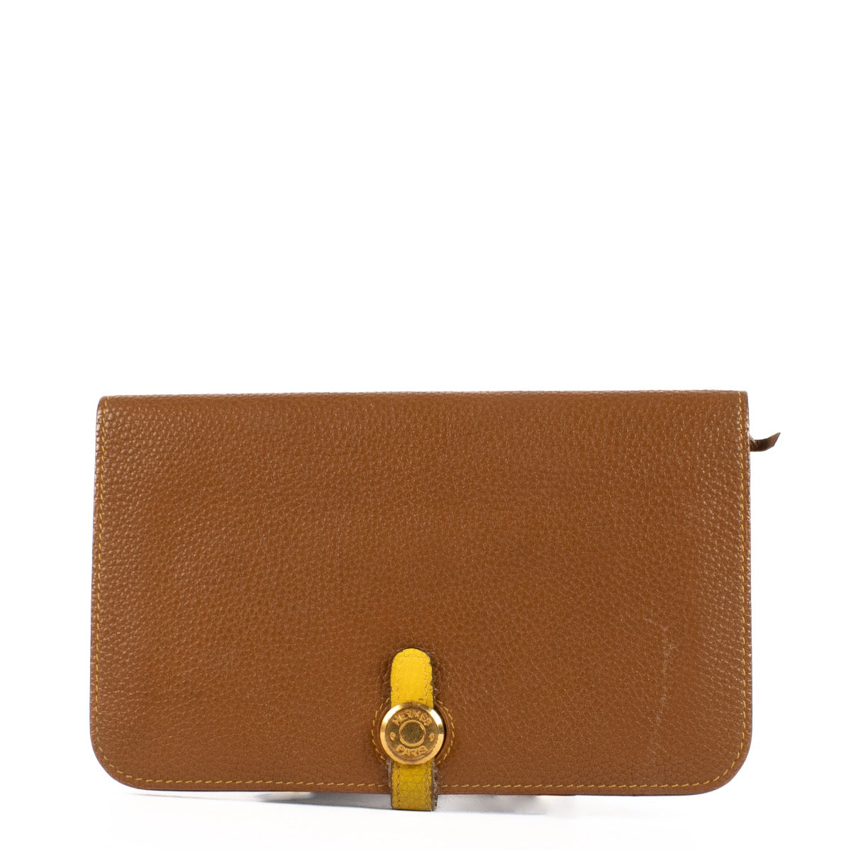 shop 100% authentic second hand Hermès Gold/Jaune Ambre Dogon Duo Wallet on Labellov.com