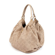 Louis Vuitton Mahina L Monogram Perforated Hobo Bag